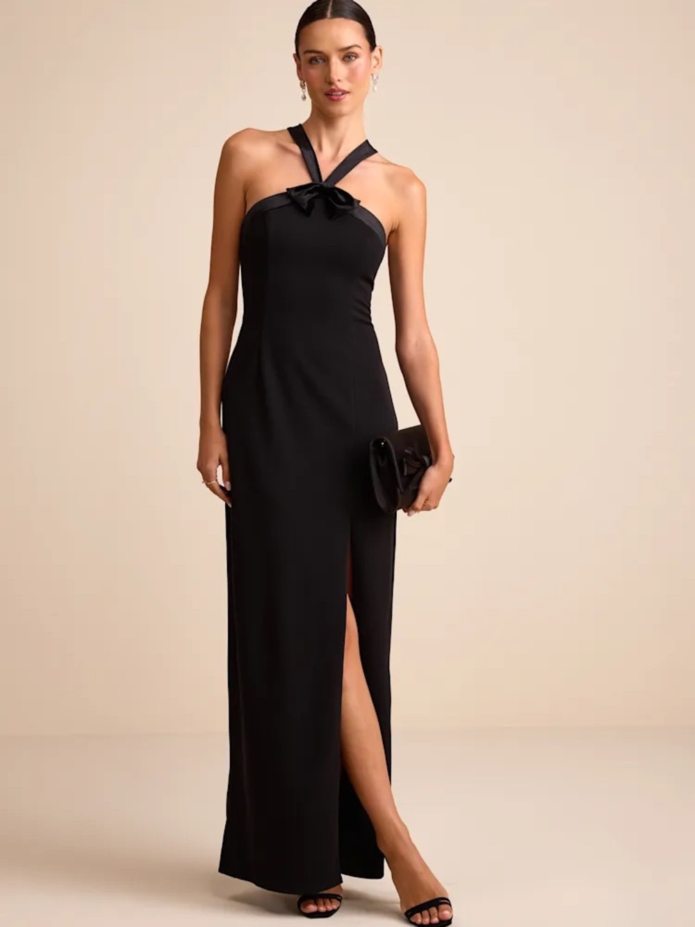 NWT Lulu's Formal Black Maxi Dress (Black Tie)